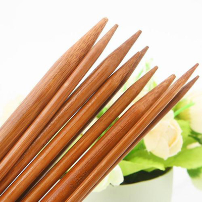 Jarum Alat Jahit Kepala Tunggal Bambu Pegangan Crochet Hook Carbonized Knitting