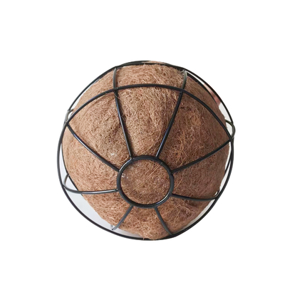 Dekorasi Taman Keranjang Penanam Gantung Logam Dengan Coco Coir Coco Liner