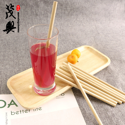 Bahan Baku Bambu Biodegradable Sedotan Serat Alami Organik Dapat Digunakan Kembali Sedotan Minum Bambu dengan Pembersih