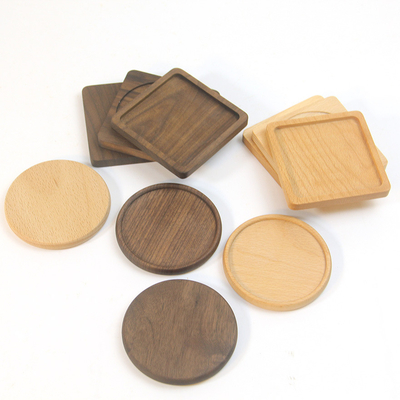 Tatakan Gelas Bambu Kustom Ramah Lingkungan Original Eco-set Coffee Tray Square/Round Bamboo wood Mat