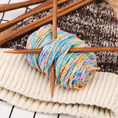 Jarum Rajut Berkarbonisasi Bahan Baku Bambu Single Point Bamboo Crochet Hook