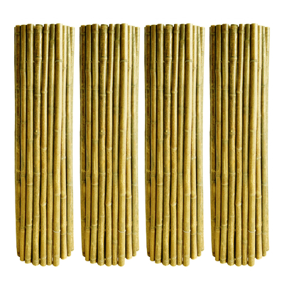 Dinding Layar Bambu 2x1.5m Dengan Panel Pagar Privasi Bingkai Untuk Dekorasi Taman