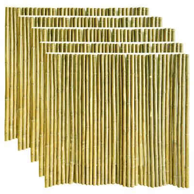 Dinding Layar Bambu 2x1.5m Dengan Panel Pagar Privasi Bingkai Untuk Dekorasi Taman