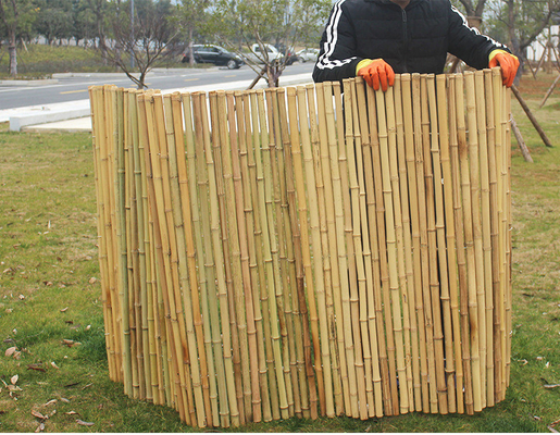 Pagar Perbatasan Taman Ramah Lingkungan 180cm 240cm Panel Pagar Bambu Perbatasan Taman