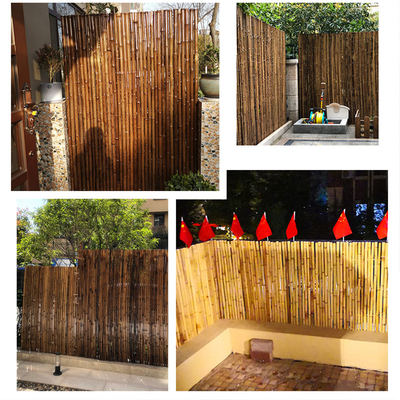 Buatan Tangan Alami 1.5x1.5m Pagar Bambu Dekoratif Pagar Bergulir Halaman Belakang