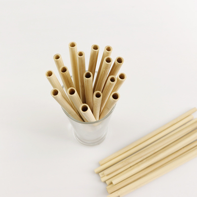 22.5cm Organik Biodegradable Sedotan Bambu Sekali Pakai Gelembung Minuman Teh Boba Sedotan