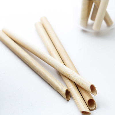 Sedotan Minum Bambu Alami yang Dapat Digunakan Kembali Dengan Label Laser Log Biodegradable yang Disesuaikan