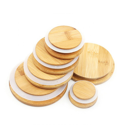 Tutup Kayu Kustom Tahan Jamur Sereal Biskuit Penyimpanan Jars Penggunaan Dapur Rumah