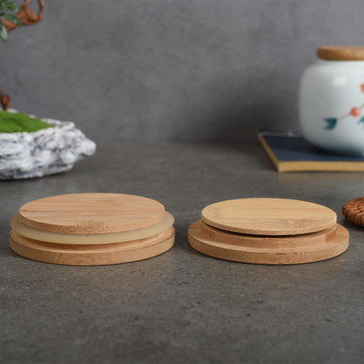 Cincin Silikon Tutup Toples Bambu Stoples Penyimpanan Toples Lilin Tutup Kedap Udara Bambu