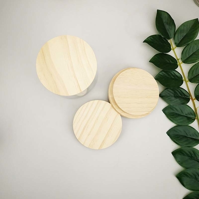 Stoples Penyimpanan Dapur Tutup Toples Bambu Bulat Persegi Dengan Cincin Silikon Kedap Udara