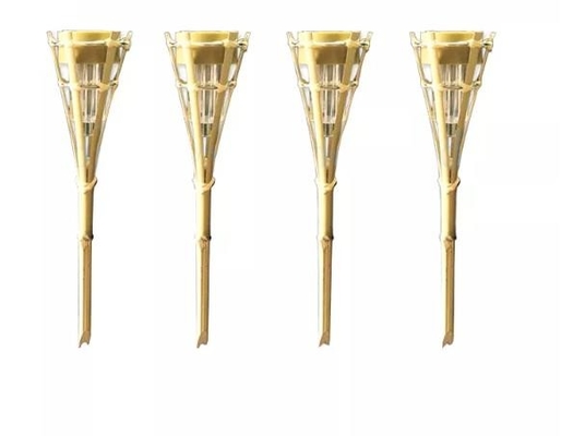Yard Garden Outdoor Bamboo Tiki Torch Dengan Tabung Minyak Pengganti yang Dapat Diisi Ulang