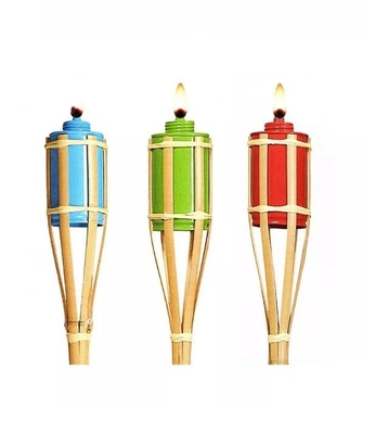 Outdoor Bamboo Yard Torch 150cm Lampu Dekorasi Pesta Halloween