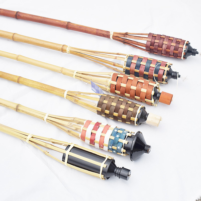 110cm Outdoor Natural Bamboo Torch Citronella Torch Untuk Penerangan Taman, Pesta Luau