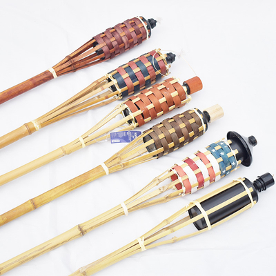 110cm Outdoor Natural Bamboo Torch Citronella Torch Untuk Penerangan Taman, Pesta Luau