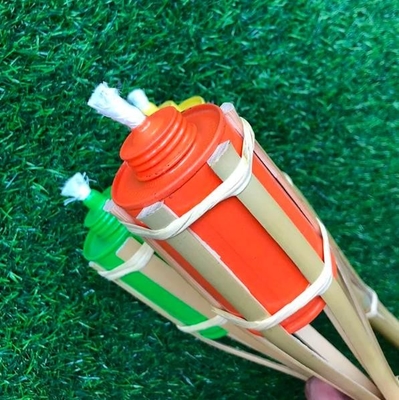 115cm Obor Bambu Alami Berwarna-warni Untuk Perayaan Festival Pesta Luar Luau