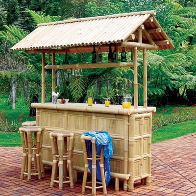 Bar Tiki Bambu Pesta Pantai Dengan Meja Minuman Meja Lipat Bar Pantai Lipat
