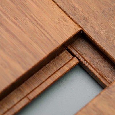 Lantai Laminasi Bambu Vertikal Lantai Padat Warna Berkarbonasi Dalam Ruangan
