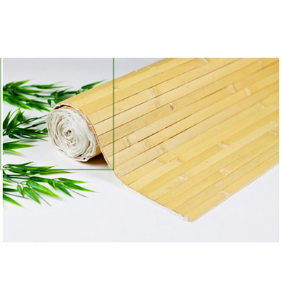 Natural Bamboo Wallpaper Hand Made Bamboo Paneling 17mm Woven Back For Home Decoration