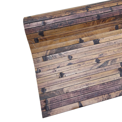 Wallpaper Bambu Disesuaikan Panel Bambu Lebar 17mm Anyaman Kembali