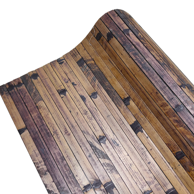 Moso Bambu Dekoratif 3D Wallpaper Panel Bambu Roll Dengan Pola Alami