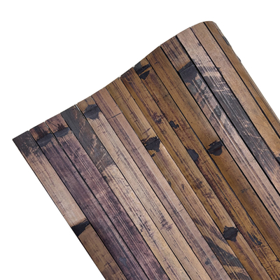 Moso Bambu Dekoratif 3D Wallpaper Panel Bambu Roll Dengan Pola Alami