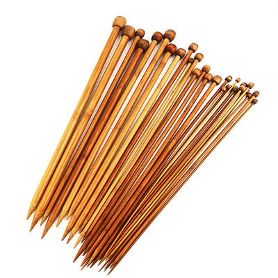 12Pcs Set Bambu Ringan Jarum Rajut Bundar Tunggal Menunjuk Merajut untuk Merajut Buatan Tangan DIY