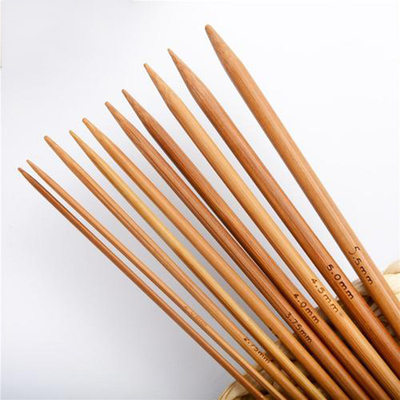 12Pcs Set Bambu Ringan Jarum Rajut Bundar Tunggal Menunjuk Merajut untuk Merajut Buatan Tangan DIY