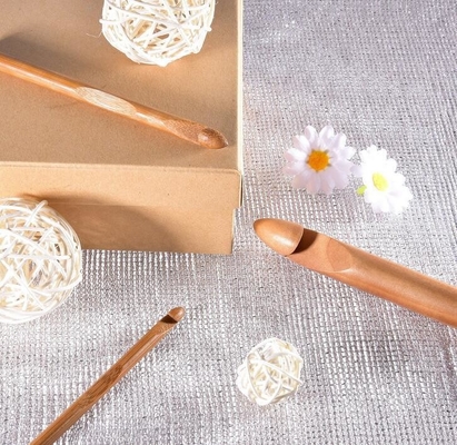 8 Buah 1mm hingga 2.75mm Kayu Bambu Crochet Hooks Set Jarum Rajut Buatan Tangan