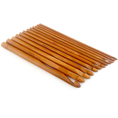 8 Buah 1mm hingga 2.75mm Kayu Bambu Crochet Hooks Set Jarum Rajut Buatan Tangan