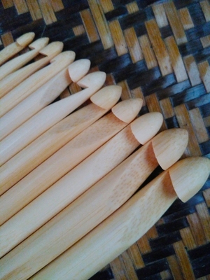 Sweater Knitting Circular Bamboo Handle Crochet Hooks Jarum Kerajinan Tenun Halus