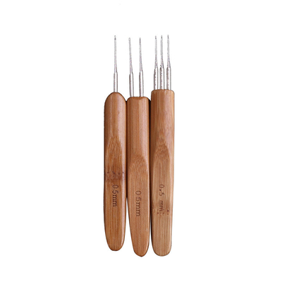 Set Jarum Rajut Bambu Crochet Hook Light Double Pointed Bamboo Knit