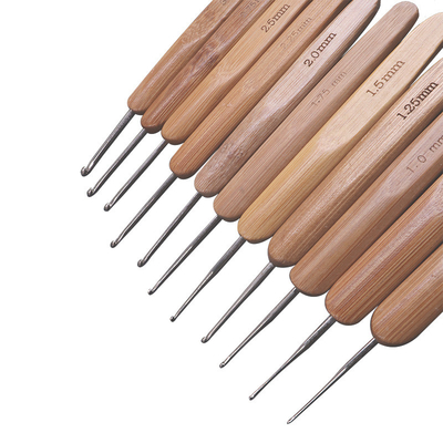 Set Jarum Rajut Bambu Crochet Hook Light Double Pointed Bamboo Knit