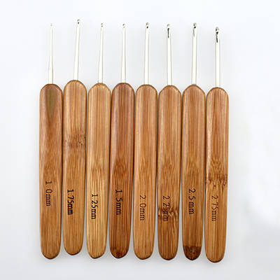 Set Jarum Rajut Bambu Crochet Hook Light Double Pointed Bamboo Knit