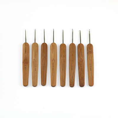 Set Jarum Rajut Bambu Crochet Hook Light Double Pointed Bamboo Knit