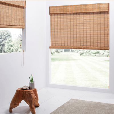 1.8m Bamboo Roller Blind Tabir Surya Tirai Warna-warni Disesuaikan Untuk Rumah