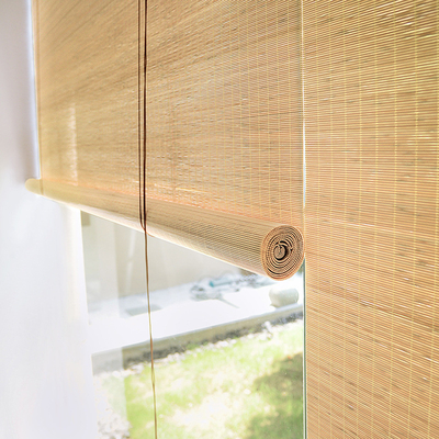 1.8m Nature Bamboo Roll Up Shade Untuk Windows Colorful Roman Tirai Penyaringan Cahaya
