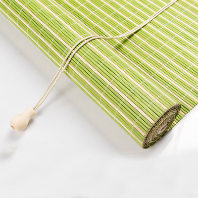 1.8m Nature Bamboo Roll Up Shade Untuk Windows Colorful Roman Tirai Penyaringan Cahaya