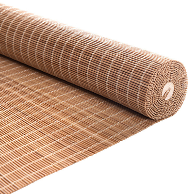 Nuansa Kayu Bambu Roller Blind Tabir Surya Warna-warni Tirai Untuk Rumah 90*180cm