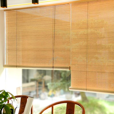 Bambu Natural Roll Up Blinds 1.5m Panjang 2m Tinggi Bambu Windows Sun Proof