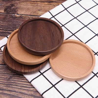 Coaster Bambu Kosong Berpori Kecil Untuk Baki Pot Tanaman Sukulen 3,2 Inch