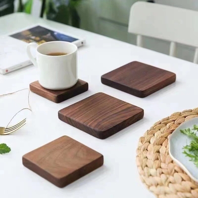 6 Buah Set Tatakan Gelas Bambu Bulat Tahan Jamur Tatakan Cangkir Kopi Tikar