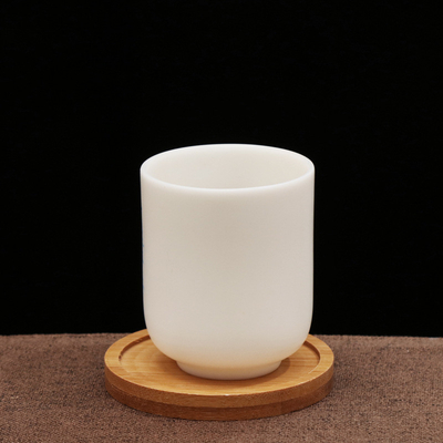 6 Pack 9cm Bambu Coaster Bentuk Bulat Laser Logo Bar Home Cup Coaster