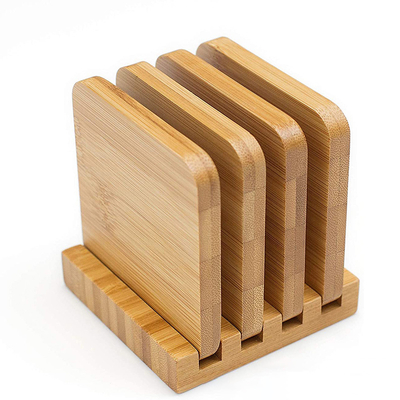 6 Pack 9cm Round Blank Bambu Coaster Bar Home Cup Coaster