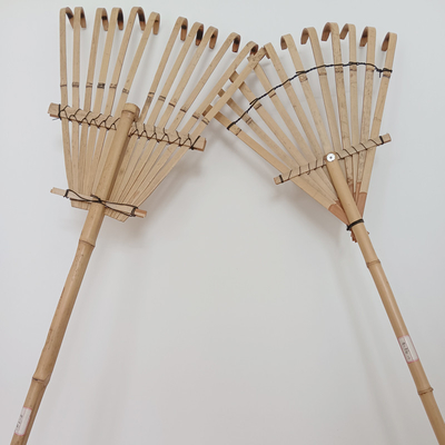 12 Tine 140cm Bamboo Rake Buatan Tangan Untuk Pool Leaf Garden Lawn Rake