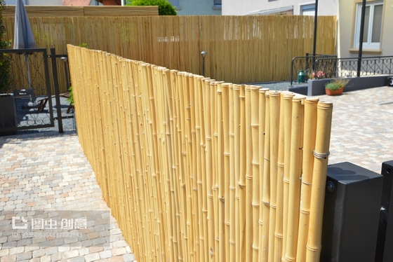 Cina Pemasok Bamboo Border Fence Alam Bamboo Reed Fence Alam Atau Hitam Warna Untuk Pagar Taman