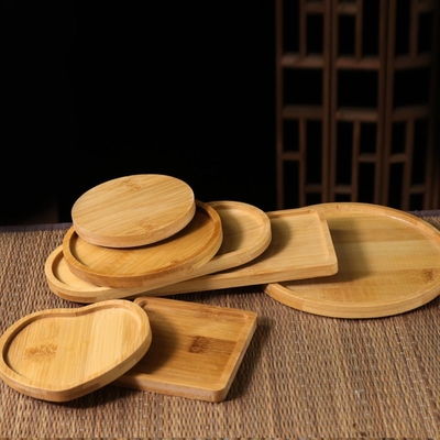 Restoran Hotel Peralatan Kopi dan Teh Coaster Kayu Custom Logo Natural Bambu Kayu Coasters
