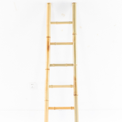 Ukuran Custom Bamboo Loft Ladder Dekorasi Antik Brown Bamboo Climbs Ladder