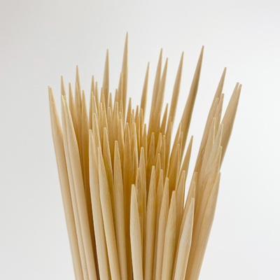 Bamboo Skewers Tanpa Patah untuk Grilling, BBQ, Appetizer, Kabobs Buah, Fountain Coklat