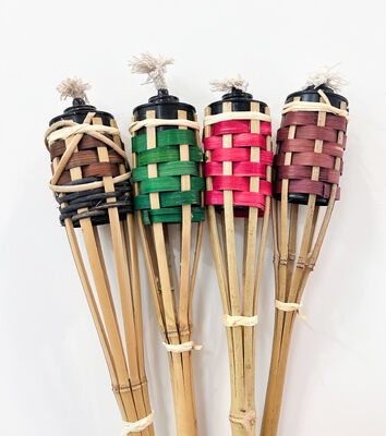 Petir Bambu Alam untuk Perumahan Luar Taman Dekorasi Pesta buatan tangan Petir Api Ramah Lingkungan Waterproof