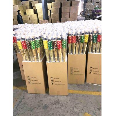 Obor Bambu Alami untuk Berkemah di Luar Ruangan, Dekorasi Pesta Kebun, Obor Api Ramah Lingkungan Buatan Tangan, Tahan Air